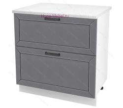 Нижний шкаф кухонный с двумя ящиками 800 Альфа (вулкан)