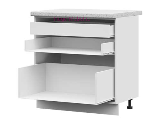 Корпус кухонного шкафа нижнего с внутренним ящиком 800 ПВ (белый)