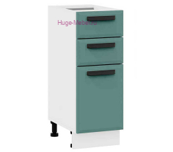 Кухонный шкаф нижний с тремя ящиками 300 Призма (бриз супермат)