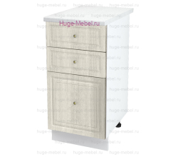 Кухонный шкаф нижний с тремя ящиками 400 Юлия (сандал белый)