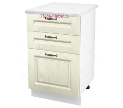 Кухонный шкаф нижний с тремя ящиками 500 Мария (крем)
