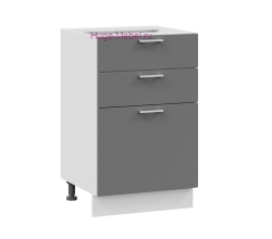 Кухонный шкаф нижний с тремя ящиками 500 Катрин (софт графит)