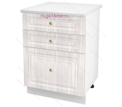 Кухонный шкаф нижний с тремя ящиками 600 Юлия (сандал белый)