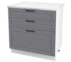 Кухонный шкаф нижний с тремя ящиками 800 Альфа (вулкан)