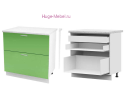 Кухонный шкаф нижний с внутренним ящиком 800 Ксения (олива)