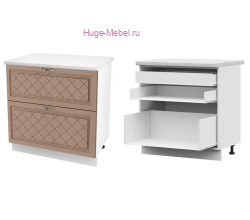 Кухонный шкаф нижний с внутренним ящиком 800 Модена (дуб кофе)