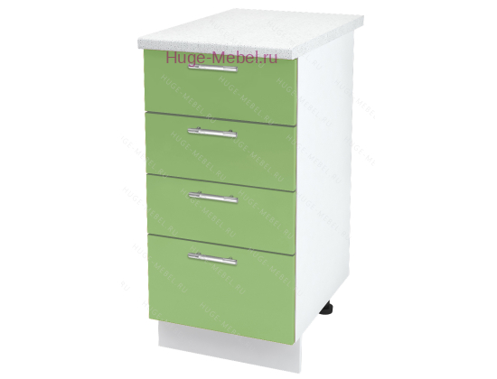 Нижний кухонный шкаф 4 ящика 400 Ксения (олива)