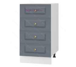 Нижний кухонный шкаф 4 ящика 400 Модена (дуб серый)