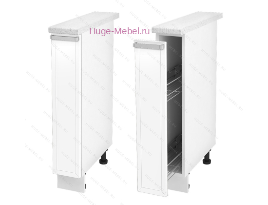 Нижний кухонный шкаф бутылочница 150 Катрин (софт вайт)