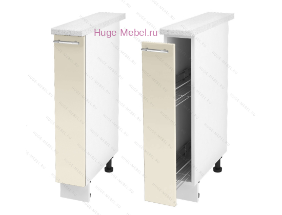 Нижний кухонный шкаф бутылочница 150 Ксения (ваниль)