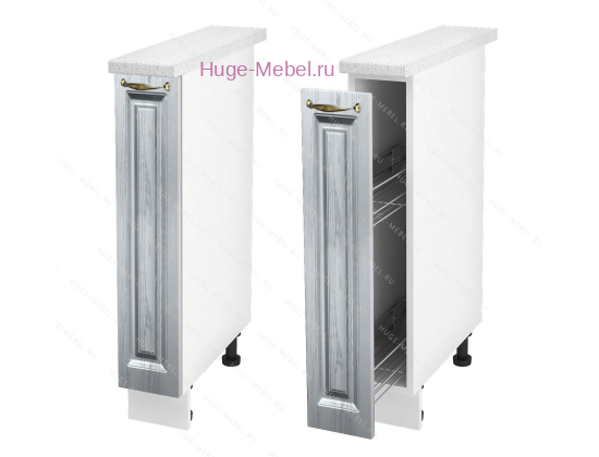 Нижний кухонный шкаф бутылочница 150 Мария (сталь)