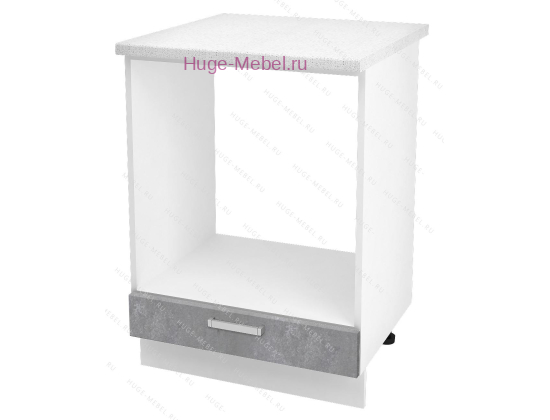 Шкаф кухонный под духовку напольный 600 Бетон (бетон серый)