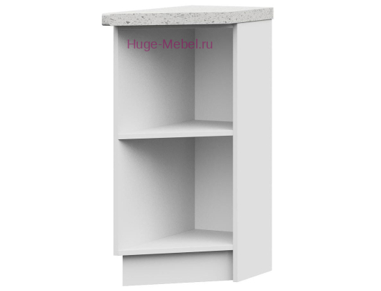 Корпус нижнего торцевого кухонного шкафа 300 (белый)