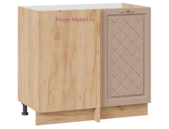 Шкаф кухонный угловой нижний 1000 Модена (дуб кофе) корпус крафт