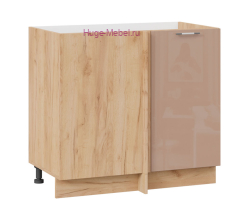 Шкаф кухонный угловой нижний 1000 Ксения (кофе с молоком) корпус крафт