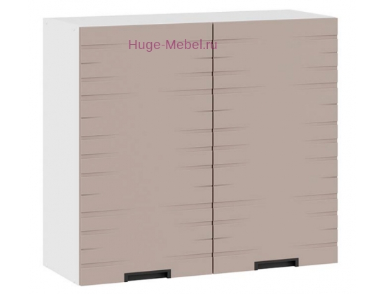 Кухонный шкаф верхний навесной 800 Сахара (латте с фрезеровкой)