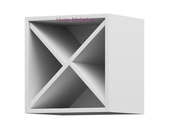 Верхний кухонный шкаф 400 без фасада (белый)