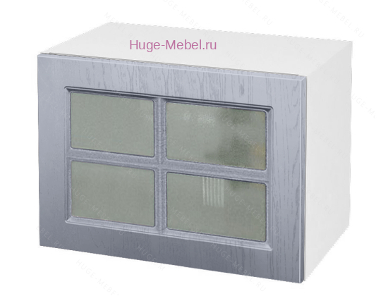 Горизонтальный кухонный стеклянный шкаф 500 Мария (сталь)