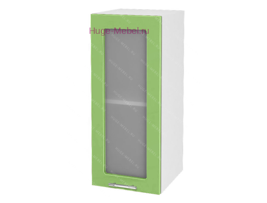 Кухонный шкаф верхний со стеклом 300 Ксения (олива)