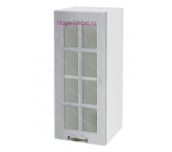 Кухонный шкаф верхний со стеклом 300 Мария (сталь)