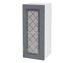 Кухонный шкаф верхний со стеклом 300 Модена (дуб серый)