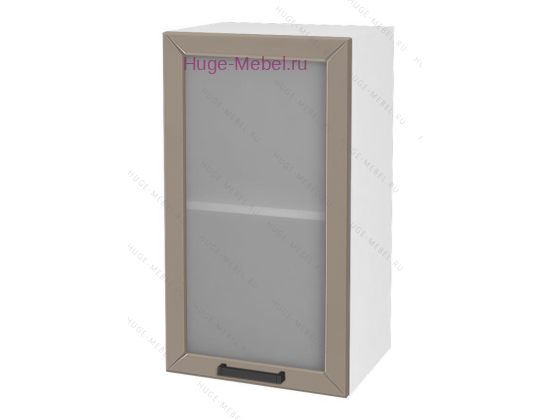 Кухонный шкаф верхний со стеклом 400 Альфа (латте)