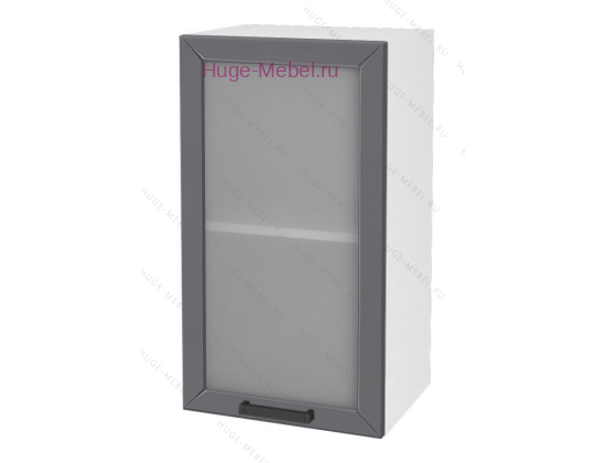 Кухонный шкаф верхний со стеклом 450 Альфа (вулкан)