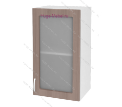 Кухонный шкаф верхний со стеклом 400 Дина (шимо темный)