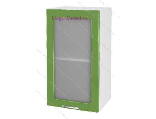 Кухонный шкаф верхний со стеклом 450 Ксения (олива)