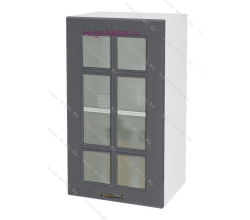 Кухонный шкаф верхний со стеклом 400 Мария (графит)