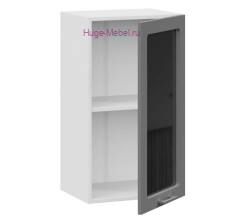 Кухонный шкаф верхний со стеклом 300 Катрин (софт графит)