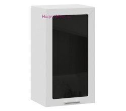 Кухонный шкаф верхний со стеклом 400 Катрин (софт вайт)