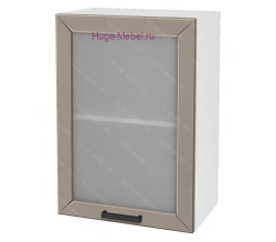 Кухонный шкаф верхний со стеклом 500 Альфа (латте)
