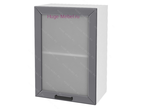 Кухонный шкаф верхний со стеклом 500 Альфа (вулкан)