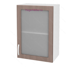 Кухонный шкаф верхний со стеклом 500 Дина (шимо темный)