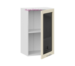 Кухонный шкаф верхний со стеклом 500 Катрин (крем)