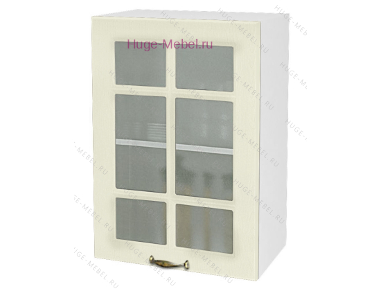 Кухонный шкаф верхний со стеклом 500 Мария (крем)