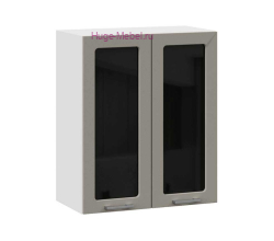 Кухонный шкаф верхний со стеклом 600 Катрин (циркон)