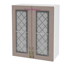 Кухонный шкаф верхний со стеклом 600 Модена (дуб кофе)