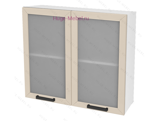 Кухонный шкаф верхний со стеклом 800 Альфа (брюле)