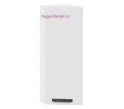 Торцевой шкаф кухонный верхний высокий 300 Призма (белый супермат)