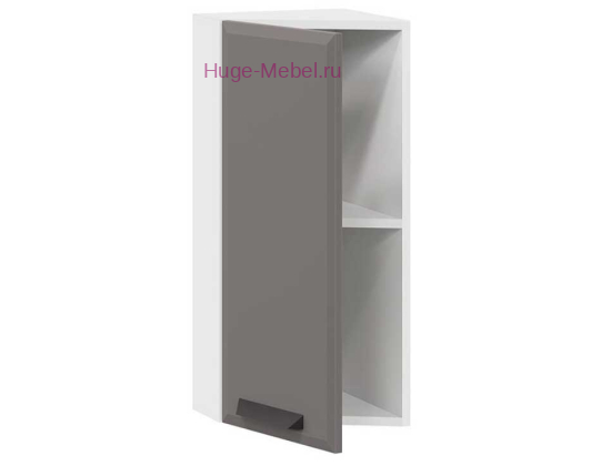 Торцевой шкаф кухонный верхний подвесной 300 Призма (асфальт супермат)