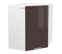 Угловой кухонный шкаф верхний 600 Ксения (шоколад)