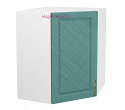 Угловой кухонный шкаф верхний 600 Модена (дуб бирюза)