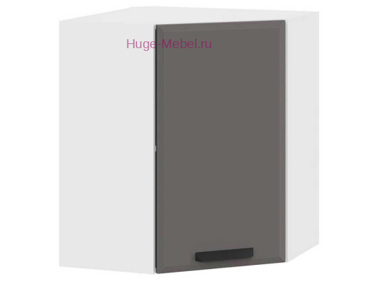 Угловой кухонный шкаф верхний 600 Призма (асфальт супермат)