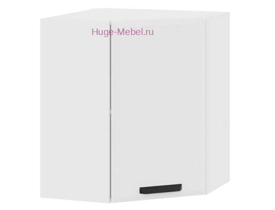 Угловой кухонный шкаф верхний 600 Призма (белый супермат)
