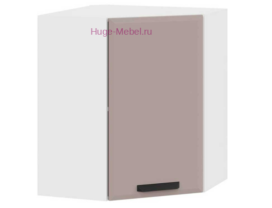 Угловой кухонный шкаф верхний 600 Призма (мокко супермат)