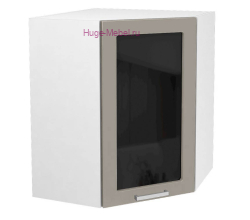 Угловой шкаф подвесной со стеклом 600 Катрин (циркон)