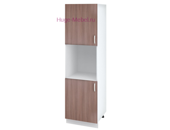 Пенал кухонный напольный с нишей 600 Дина (шимо темный)