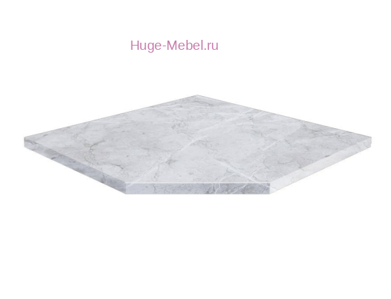 Столешница угловая 850 мм Мрамор лацио, 38 мм